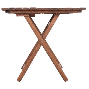 Garden set 5 pieces. Limnos Hm21135 beech in walnut color -- textile in ecru