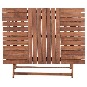 Garden set 5 pieces. Limnos Hm21135 beech in walnut color -- textile in ecru