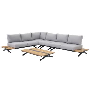 Garden set 5 pieces Meilani Sm6190 aluminum-eucalyptus wood-rope