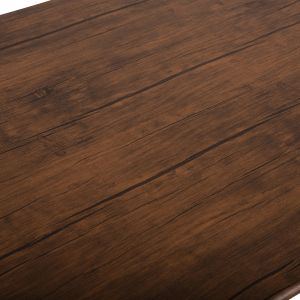 Garden set 5pcs black metal-mdf in walnut color 110x60x74hcm Hm9416