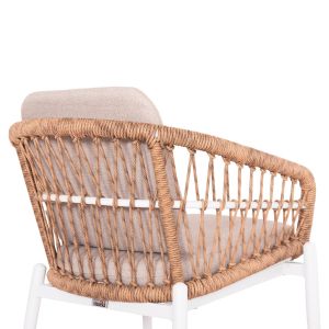 Garden set 7 pieces Krum Hm21149 white Aluminum--pe rattan