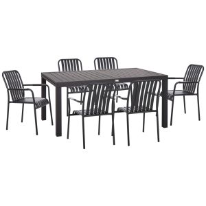 Garden set 7 pieces Krum Hm21152 dark gray aluminum