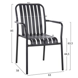 Garden set 7 pieces Krum Hm21152 dark gray aluminum
