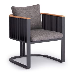 Garden set Eternity Sm21129.01 with table and 6 chairs - dark gray