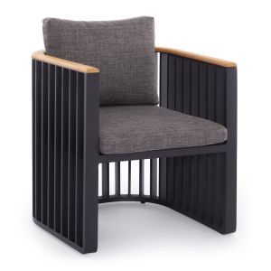 Garden set Eternity Sm21129.02 with table and 6 chairs - dark gray