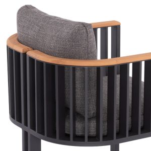 Garden set Eternity Sm21130.01 with table and 8 chairs - dark gray