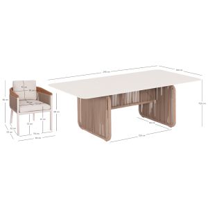 Garden set Ethereal Sm21127 with table and 6 chairs