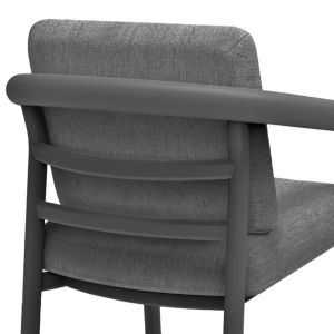Garden set Eutopia Sm21128.01 with table and 6 chairs - dark gray