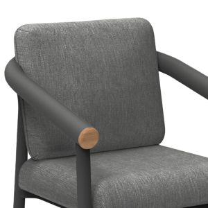 Garden set Eutopia Sm21128.01 with table and 6 chairs - dark gray