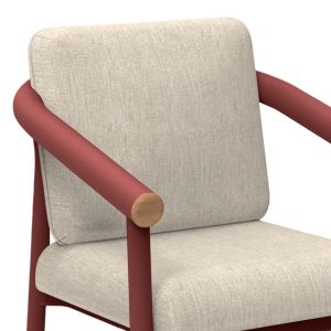 Garden set Eutopia Sm21128.05 with table and 6 chairs - red/beige