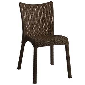 Explore-confident 5-piece garden set made of polypropylene in brown color 90x90x73.5cm