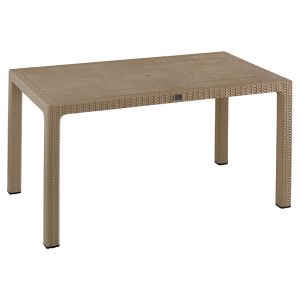 Explore-confident 7-piece garden set made of polypropylene, Cappuccino color, 150x90x73.5cm