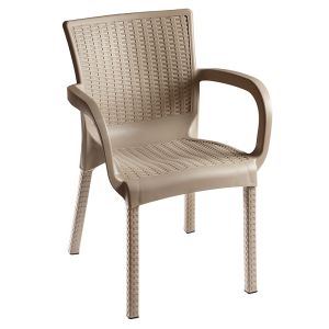 Garden set Explore-festive, 3 pieces, polypropylene, cappuccino color, 90x90x73.5cm