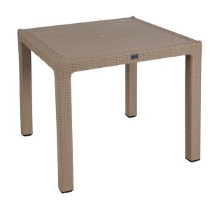 Explore-halcyon 5-piece garden set made of polypropylene, cappuccino color, 90x90x73.5cm