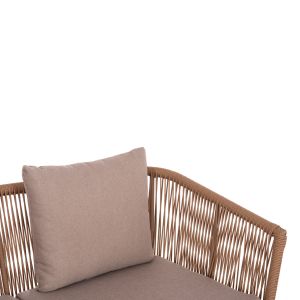 Garden set Freja Hm6057.04 aluminum cappuccino-pe rattan and cushions in beige