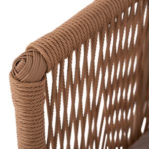 Garden set Freja Hm6057.04 aluminum cappuccino-pe rattan and cushions in beige