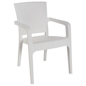 Garden set Groovy-halcyon 3-piece polypropylene in white 80x80x74.5cm