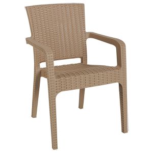 Garden set Groovy-halcyon 3-piece polypropylene cappuccino color 80x80x74.5cm