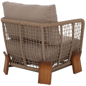 Oxford 4-piece garden set Iroko rope tempered glass, 01, Hm5884