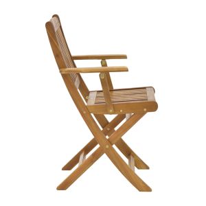 Garden set Recofly-lazio table with 4 folding chairs made of solid acacia wood 50x50x70cm