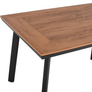 Garden set Taber Hm21197 table and 4 dining chairs - aluminum and polywood - anthracite color