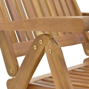 Garden set Zerco-sopho table with 4 chairs made of solid acacia wood 200/150x100x75cm