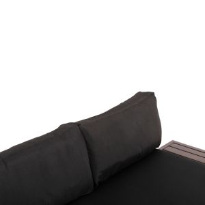 Dex Outdoor Garden Set 3pcs Polymorphous Aluminum in Anthracite and Brown-Black Cushions Hm6090