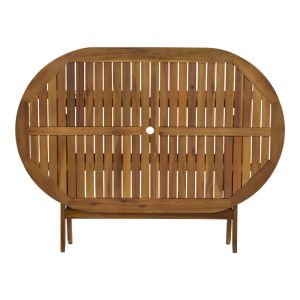Garden set table with 4 chairs made of solid acacia wood Gorpo-falov 130x80x72cm