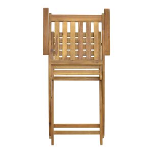 Garden set table with 4 chairs made of solid acacia wood Mobie-falov 130x80x72cm