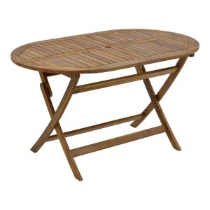 Garden set table with 4 chairs made of solid acacia Zerco-falov 130x80x72cm