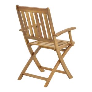 Garden set table with 6 chairs made of solid acacia wood Mobie-falov 130x80x72cm