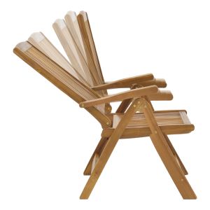 Garden set table with 6 chairs made of solid acacia Zerco-sopho 200/150x100x75cm