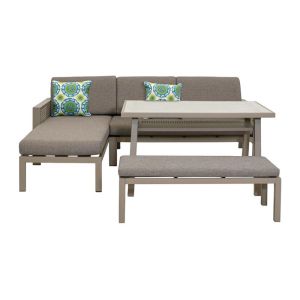Garden set of 4 pieces Iowa beige color 220x165x75cm