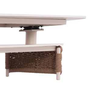 Garden set of 4 pieces Nexus Sm6179 aluminum - twisted rattan - sintered stone