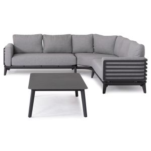 4-piece garden set Orion Corner Sm6191.01 dark gray aluminum and olefin