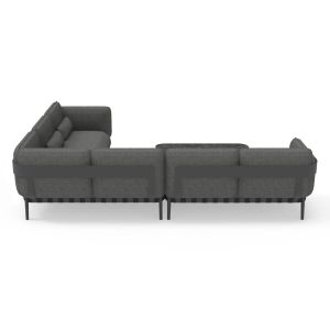 Garden set of 4 pieces Pegasus Sm6199.01 dark gray aluminum-perioolefin fabric