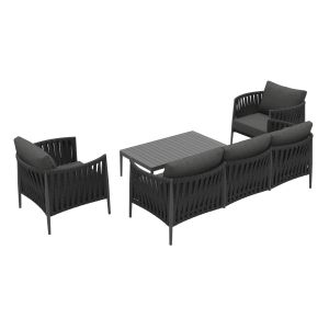 4-piece garden set Polaris Sm6211.01 dark gray aluminum-slats-olefin