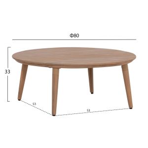 Garden set of 4 pieceskanu Hm6416 acacia wood-metal frame-rope - beige