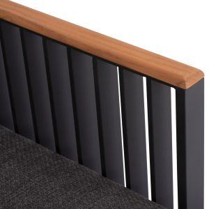 Garden set of 4 pieces Eternity Sm6173 aluminum with anthracite gray sintered stone top