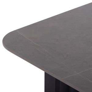 Garden set of 4 pieces Eternity Sm6173 aluminum with anthracite gray sintered stone top
