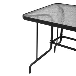 Garden set of 5 pieces Adam Hm21160 aluminum chairs and table 120x70 gray