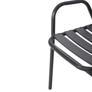 Garden set of 5 pieces Adam Hm21219 metal chairs and table 110x60 gray