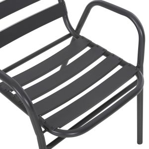 Garden set of 5 pieces Adam Hm21219 metal chairs and table 110x60 gray
