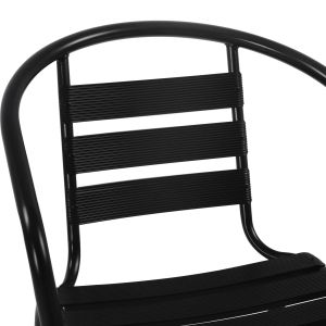 Garden set of 5 pieces Adam Hm21220 metal chairs and table 110x60 black