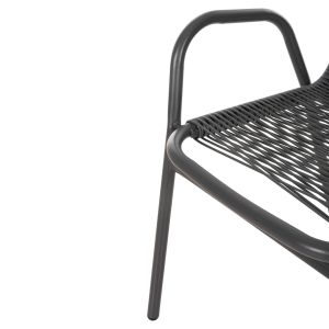 Garden set of 5 pieces Avril Hm21221 metal chairs and table 110x60 gray