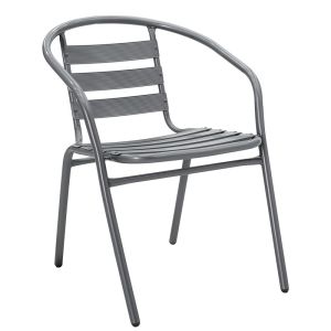 Garden set of 5 pieces Ensure-tade metal table with glass top with 4 chairs 140x80x70cm