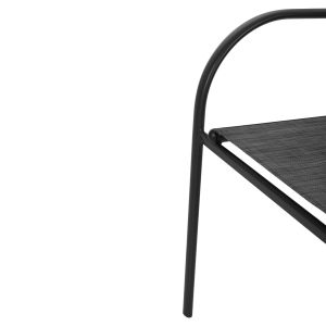 Garden set of 5 pieces Redan Hm21223.01 table and 4 chairs in black