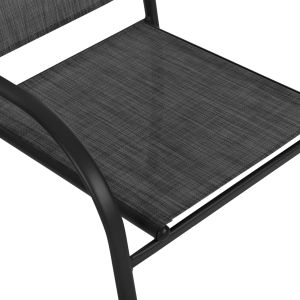 Garden set of 5 pieces Redan Hm21223.01 table and 4 chairs in black