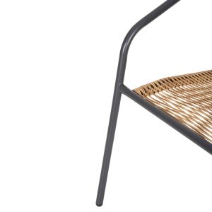 Garden set of 5 pieces Swifter Hm21222.01 metal chairs and table 110x60 gray-natural color