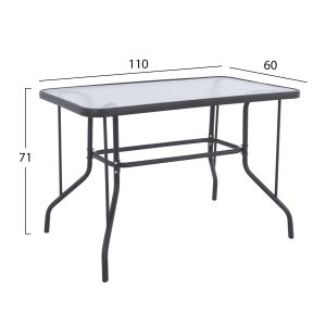Garden set of 5 pieces Redan Hm21223 table and 4 chairs in gray